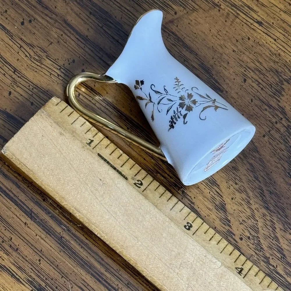 F.M Limoges Vintage Collectible Miniature Pitcher France‎ Courting Signed